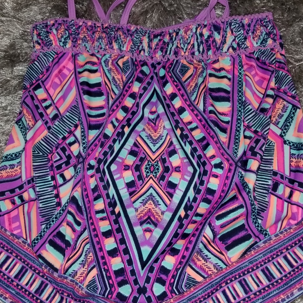 Tribal print swimwear/top